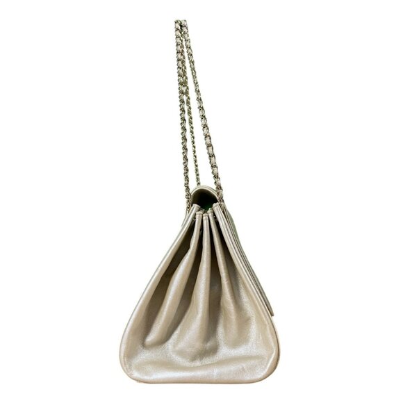 CHANEL Chocolate Bar Soft Gold Chain Bag Shoulder Crossbody 2 Way Metallic CC - Picture 13 of 16